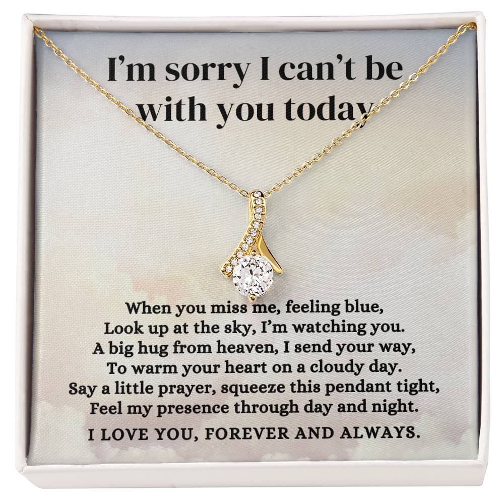 A Big Hug From Heaven Memorial Condolence Gift, Alluring Beauty Necklace
