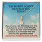 Condolence Gift, I'm Sorry I Can't Be With You Today, Alluring Beauty Pendant Necklace