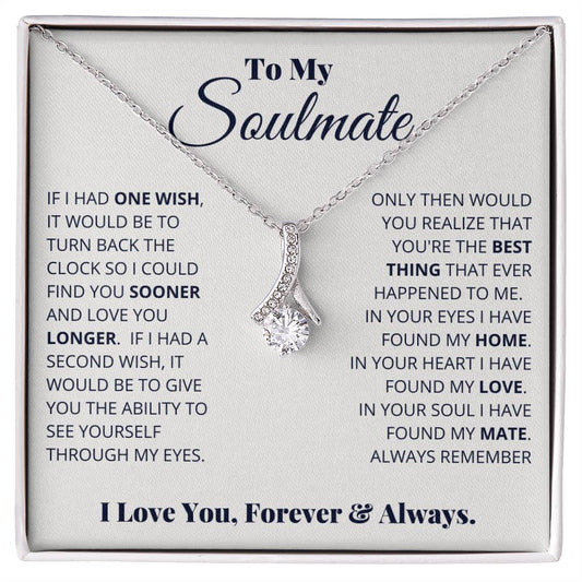 Gift for Soulmate, If I Had One Wish, Alluring Beauty Pendant Necklace
