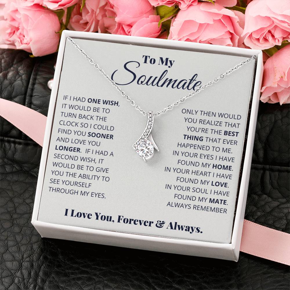 Gift for Soulmate, If I Had One Wish, Alluring Beauty Pendant Necklace