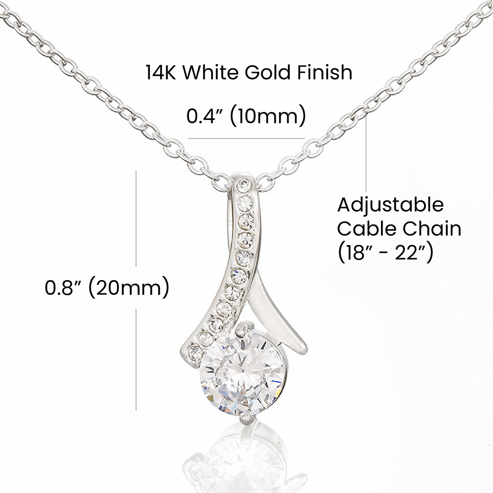 Memorial Gift Alluring Beauty Pendant Necklace, When You Miss Me Poem with Custom Signature