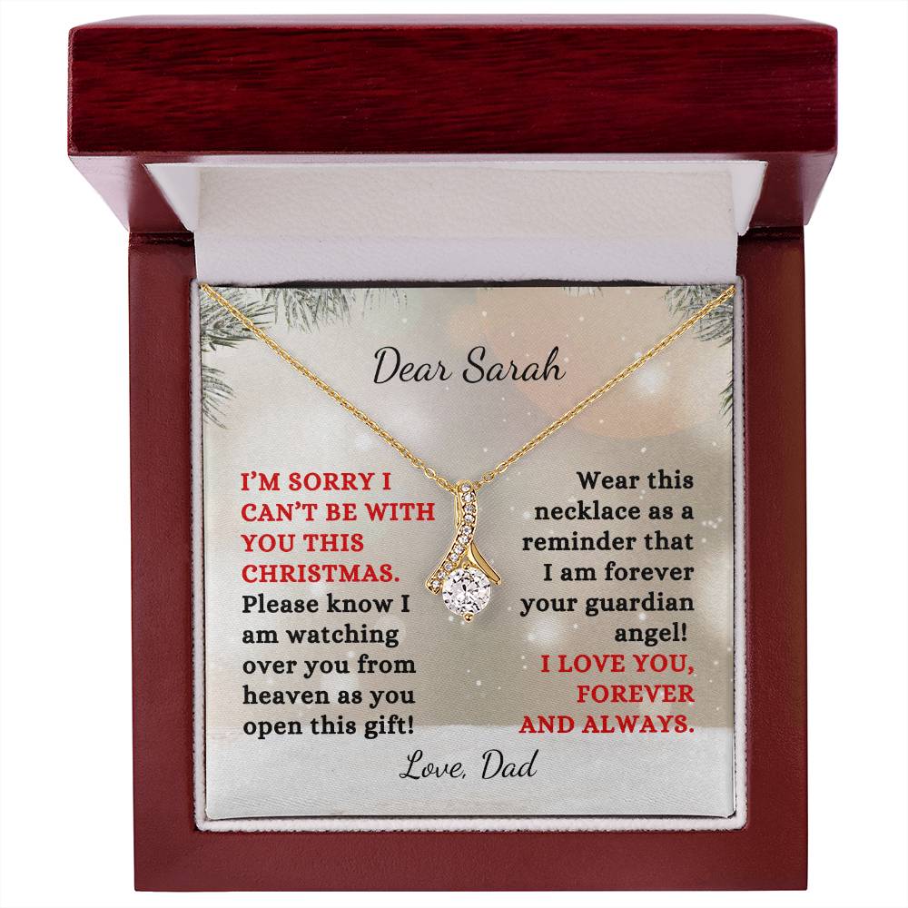 Watching Over Your From Heaven Custom Name Alluring Beauty Necklace Remembrance Keepsake