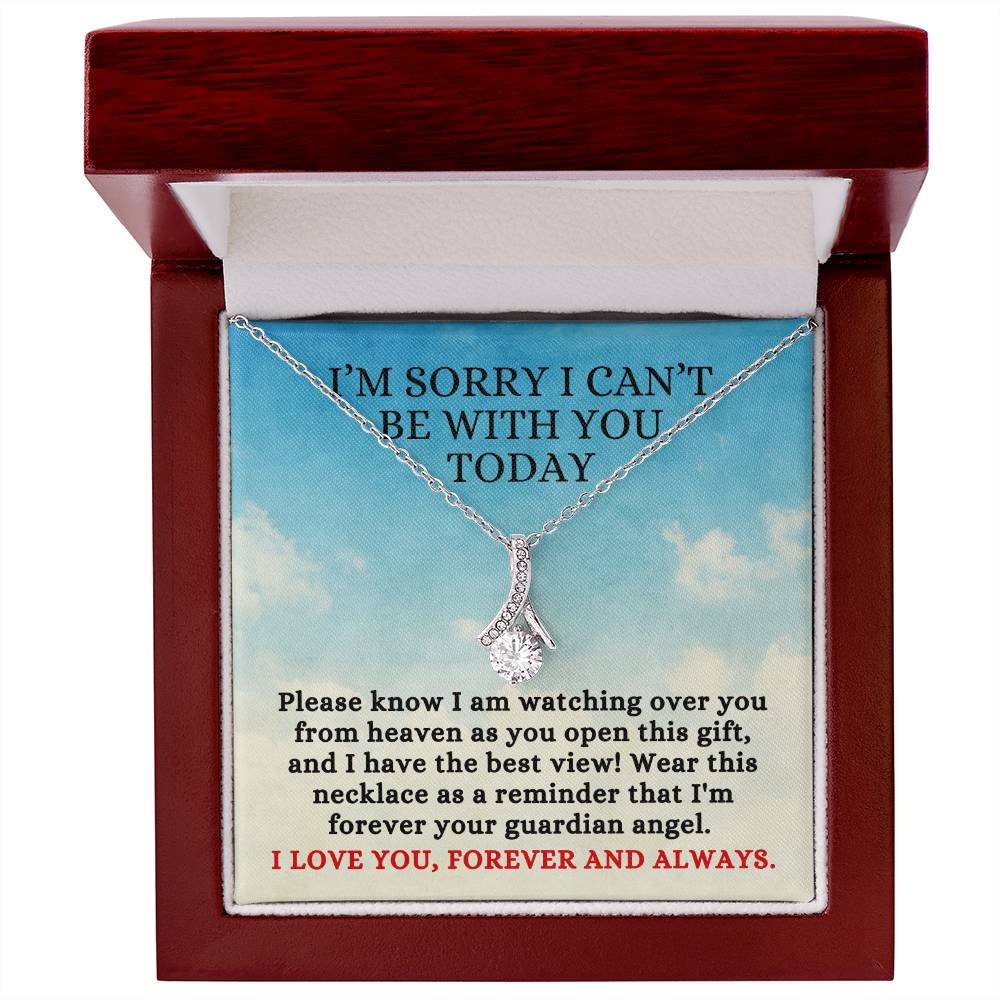 Condolence Gift, I'm Sorry I Can't Be With You Today, Alluring Beauty Pendant Necklace