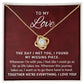 To My Love, Together We're Everything Love Knot Pendant Necklace Gift