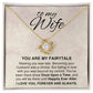 To My Wife Gift, Meeting You Was Fate Romantic Love Knot Necklace