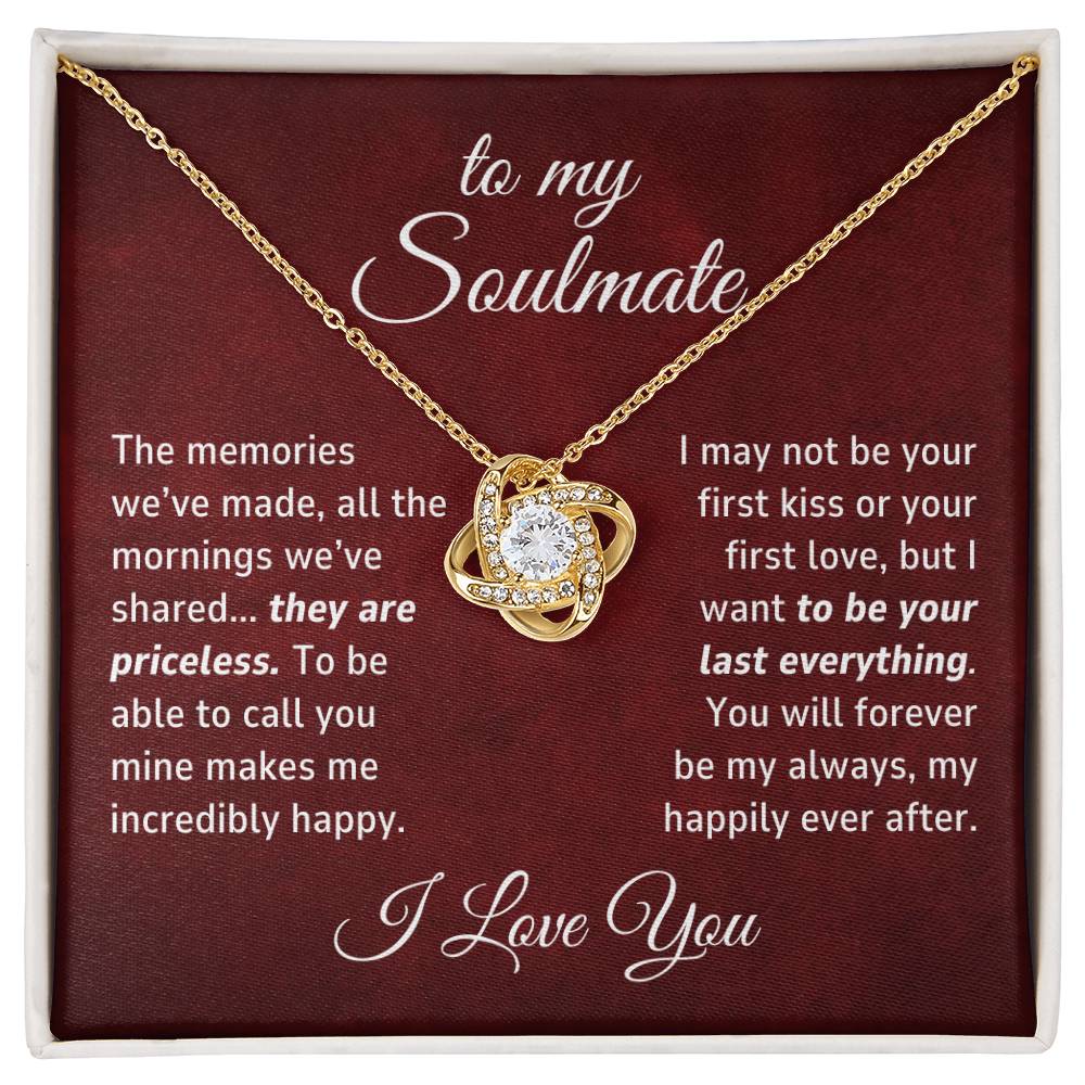 Soulmate Gift, The Memories We've Made Romantic Love Knot Necklace