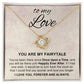 To My Love, If I Had One Wish Romantic Love Knot Necklace