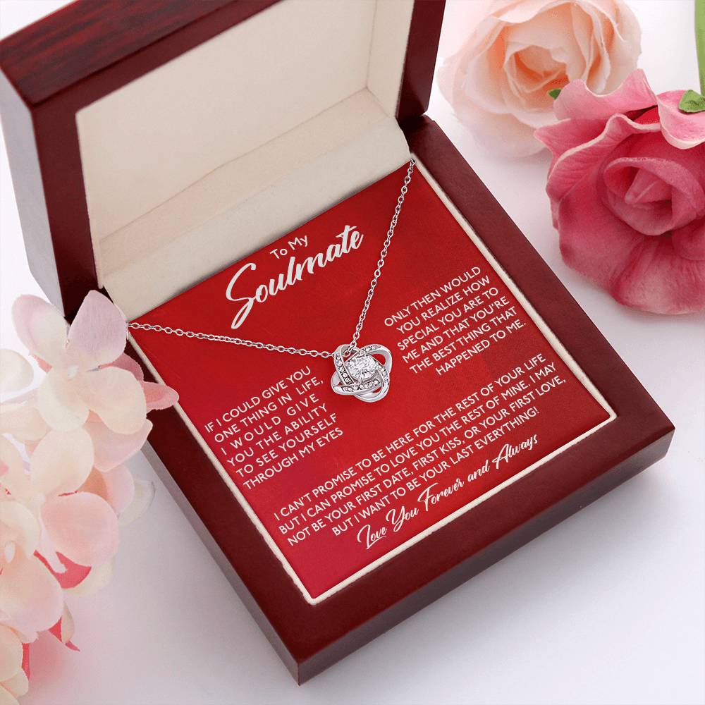 Gift For Soulmate, If I Could Give You One Thing in Life, Love Knot Pendant Necklace