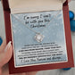 Blue Heaven I Can't Be With You This Christmas Poem Condolence Love Knot Necklace
