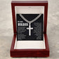 To My Man Gift, The Memories We've Made, Cross Pendant Cuban Chain Men Necklace