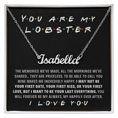 You Are My Lobster, Custom Name Romantic Necklace Gift to Wife or Girlfriend