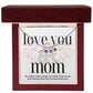 Love You Mom, I'll Always Have You, Custom Engraved Baby Feet with Birthstones Name Necklace