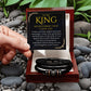 【Deal of the Month】To My Man Gift, Remember Whose King You Are, Love You Forever Men Bracelet