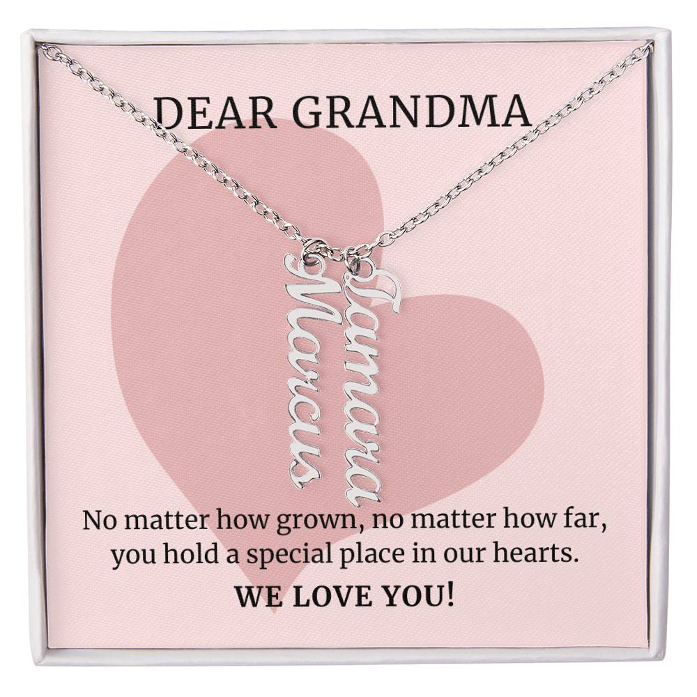 No Matter How Grown, To Grandma Gift, Custom Multi Grandchildren Name Necklace