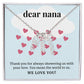 To Nana Gift, Showering Us With Your Love, Custom Multi Grandchildren Name Necklace