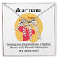 To Nana Gift, Sending You A Big Smile, Custom Multi Grandchildren Name Necklace
