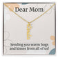 To Mom Gift, Kisses From All Of Us Custom Multi Children Name Necklace