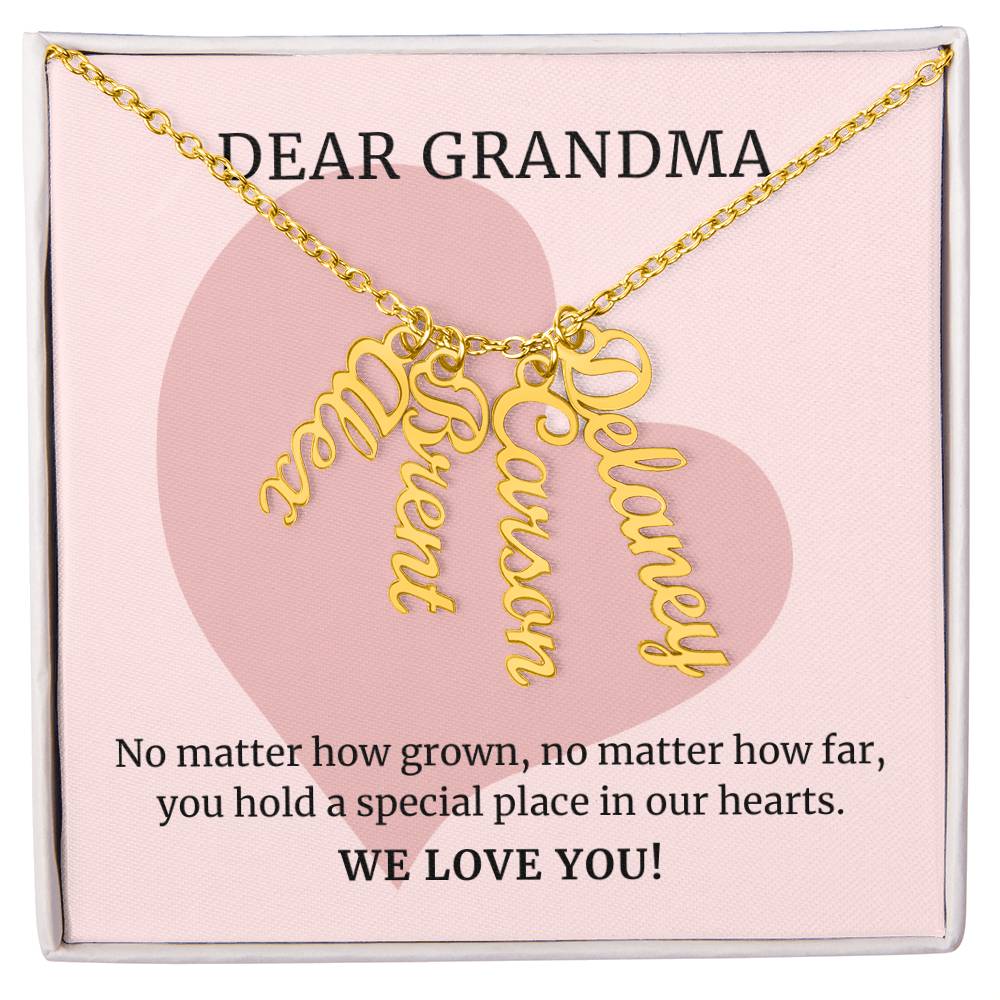 Grandchildren name necklace on sale