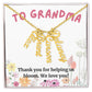 Thank You For Helping Us Bloom To Grandma Gift, Custom Multi Grandchildren Name Necklace