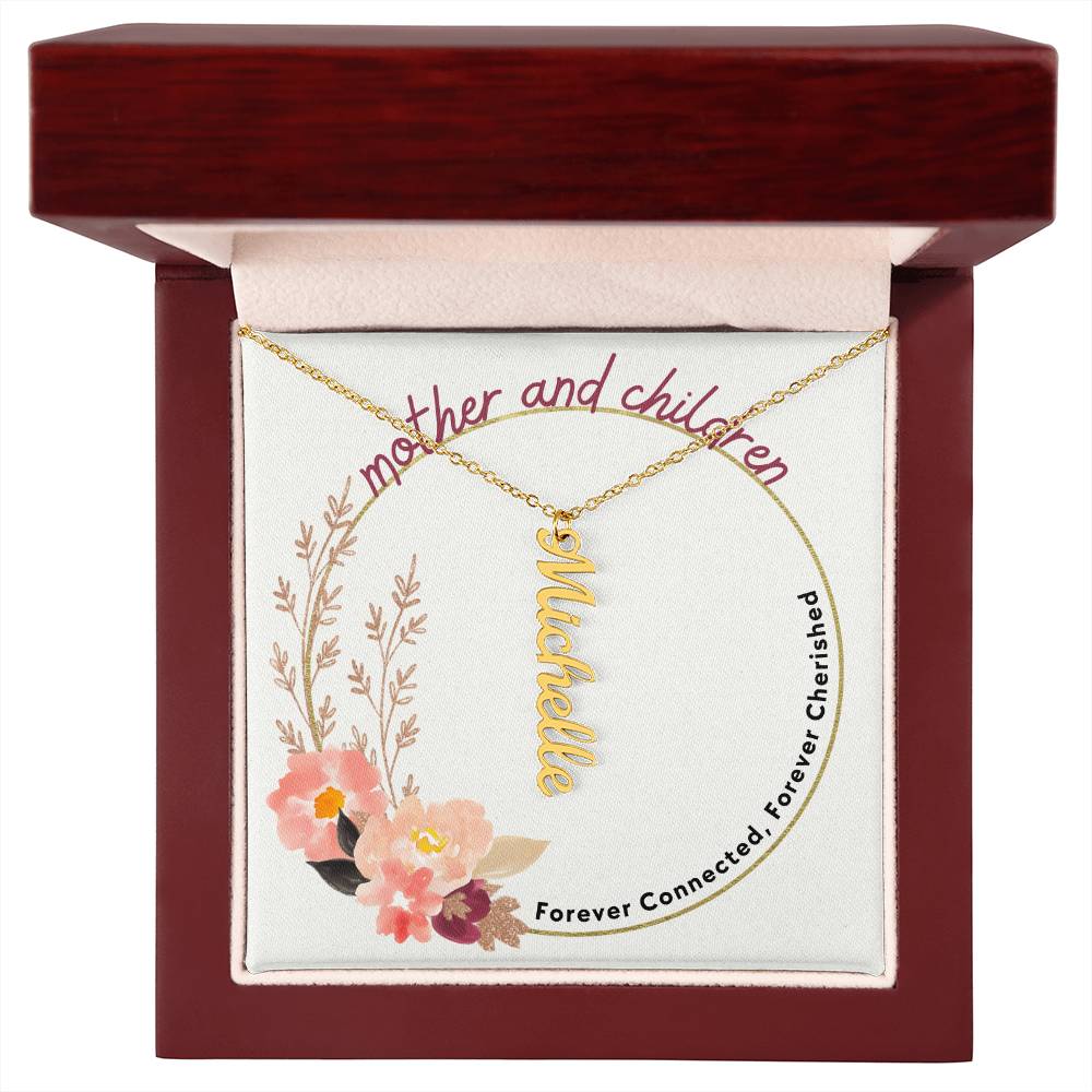 Mother And Children, Forever Connected Custom Multi Children Name Necklace