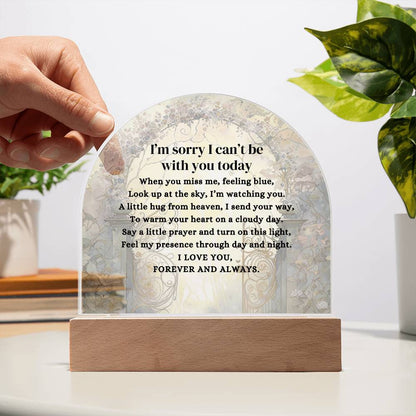Heaven's Gate  I Can't Be With You This Poem LED Nightlight Acrylic Desktop Art