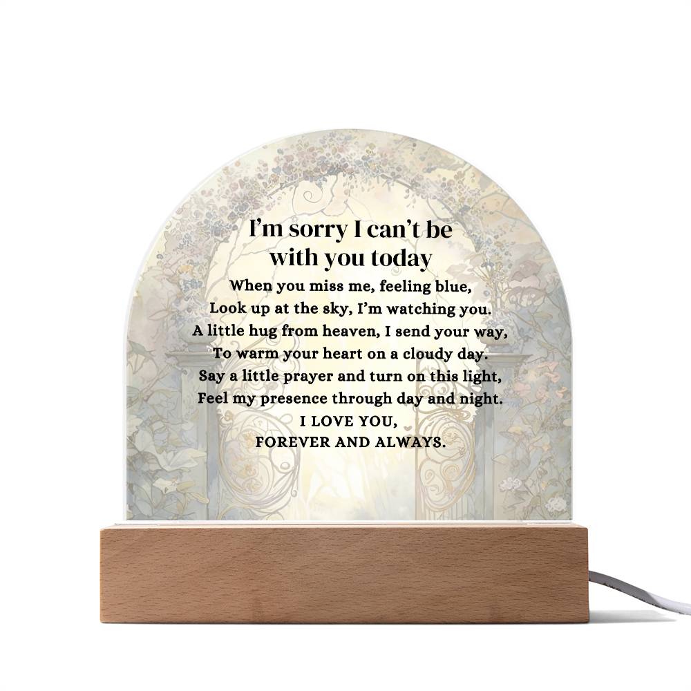 Heaven's Gate  I Can't Be With You This Poem LED Nightlight Acrylic Desktop Art