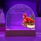 Watching Over You From Heaven Red Cardinal Christmas Memorial LED Nightlight Acrylic Desktop Art