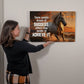 Horse Art Some People Dream of Success Positive Motivation Room Decor Horizontal High Gloss Metal Art Print