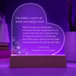 Long Distance Relationship Gift For Girlfriend, Wife or Soulmate, Engraved Acrylic Light Up Heart Plaque, Touching Anniversary Gift