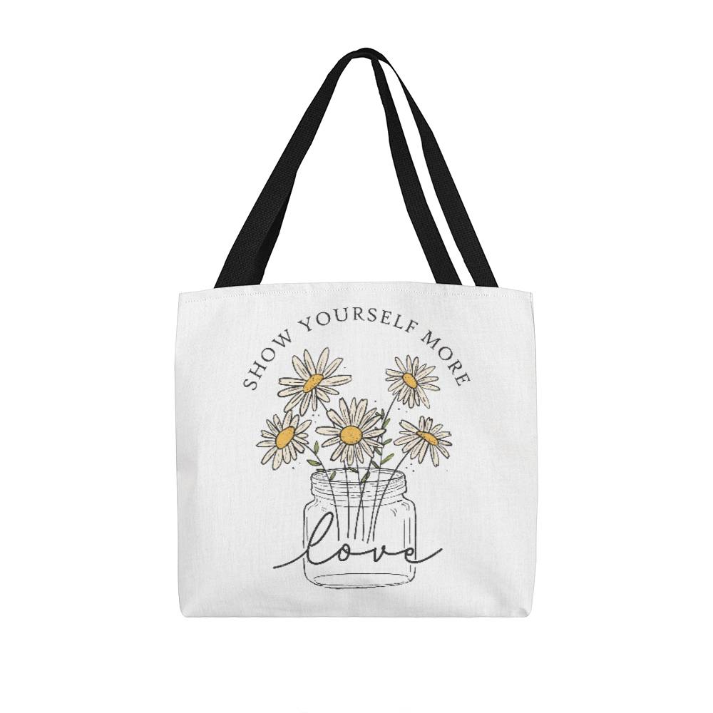 Show Yourself More Love Spring Daisy Square Classic Tote Bag