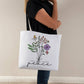 Today I Choose Peace Spring Wildflower Square Classic Tote Bag