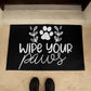 Wipe Your Paws Pet Lover Indoor Outdoor Welcome Door Mat