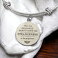 There is no Exquisite Beauty, Francis Bacon Quote, Engravable Charm Bangle