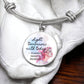 Light Tomorrow with Today, Elizabeth Barrett Browning Quote, Engravable Charm Bangle