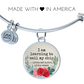 I am Learning to Sail My Ship, Louisa May Alcott Quote, Engravable Charm Bangle