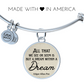 A Dream Within a Dream, Edgar Allan Poe Quote, Engravable Charm Bangle