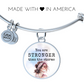 You are Stronger than the storms, Positive Affirmation Engravable Charm Bangle