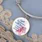 Light Tomorrow with Today, Elizabeth Barrett Browning Quote, Engravable Charm Bangle
