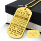 To My Son Gift From Mom Be The Man I Know You Can Be Inspirational Engraved Dogtag Necklace