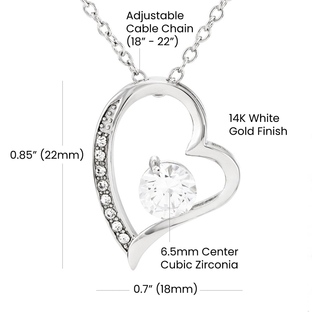 To my Granddaughter Gift from Grandparent, If I Can Give You One Thing, Forever Love Heart Pendant Necklace