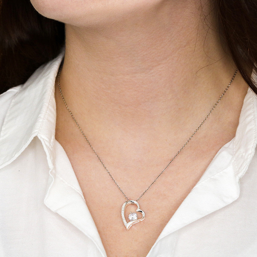 To my Granddaughter Gift from Grandparent, If I Can Give You One Thing, Forever Love Heart Pendant Necklace
