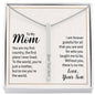 To My Mom Gift, You are My First Country, 4 Sided Custom Engraved Bar Necklace