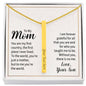 To My Mom Gift, You are My First Country, 4 Sided Custom Engraved Bar Necklace
