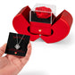 Romantic Gift For Girlfriend, A Rose For Your Beauty, Love Knot Necklace with Red Heart Rose Box