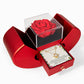 Romantic Anniversary Gift For Her, Every Year With You , Love Knot Necklace with Red Heart Rose Box