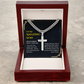 To my Amazing Son, Guided by God's Plan, Cross Pendant with Cuban Link Chain Necklace