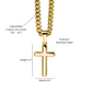 To my Amazing Son, Guided by God's Plan, Cross Pendant with Cuban Link Chain Necklace