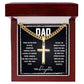 To My Dad Gift, I Love You So Much, Men Cuban Chain Cross Necklace