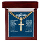 To My Grandson Gift, Always remember How Much I Love You, Cuban Chain Cross Necklace