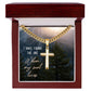 I Have Found the One Whom My Soul Loves, Men Cuban Chain Cross Necklace